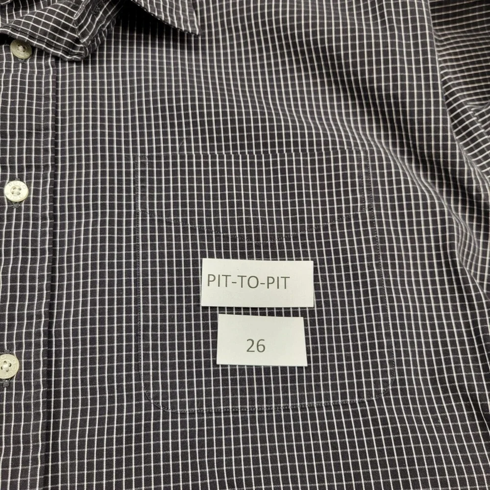 Ralph Lauren Polo Golf lofting 100% cotton black check long sleeve dress shirt L